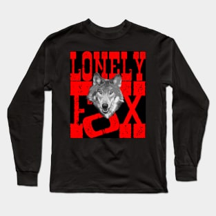 custom design "lonely fox" T shirt Long Sleeve T-Shirt